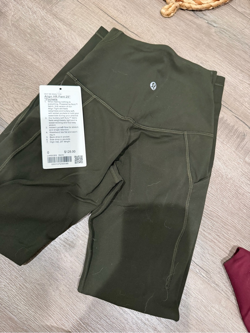 lululemon athletica High-Rise Olive Green Leggings - Picture 3 of 3